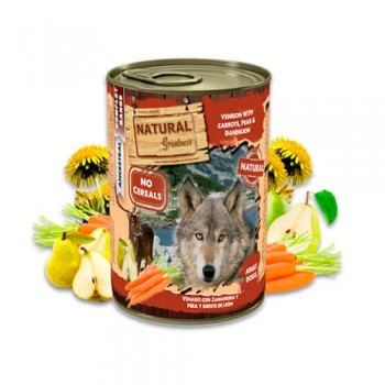 Natural Greatness de venado con zanahoria, pera y diente de león lata 400g